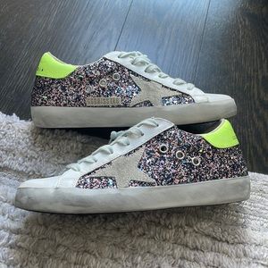 Golden Goose Superstar Glitter Sneaker - Worn Once - Size 36 - Size 6